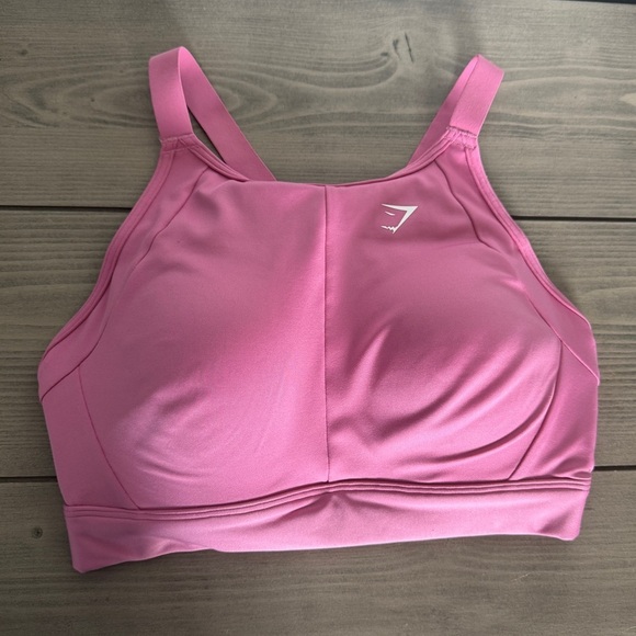 Gymshark Pink High-Neck Sports Bra 32D - Picture 3 of 5
